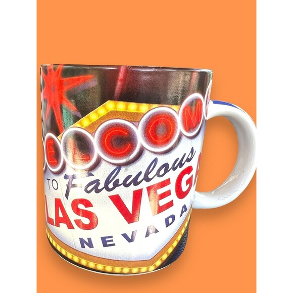 Welcome To Fabulous Las Vegas Sin City Nevada Coffee Cup Souvenir Mug Cards Sign - Picture 8 of 8
